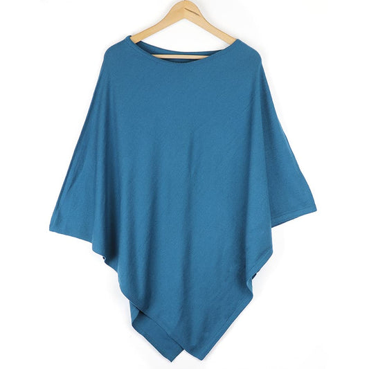 Teal Recycled Blend Poncho
