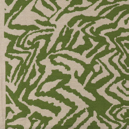 POM Green mix recycled blend animal stripe snood