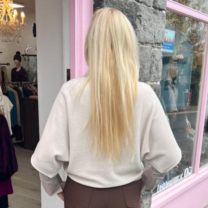 DECK Champagne Batwing Knit Jumper (RESTOCKED)