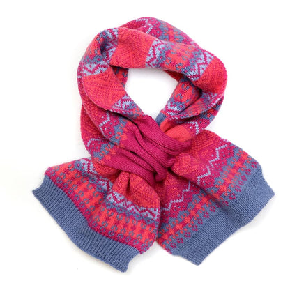 POM Denim Blue & Pink Pull Through Scarf