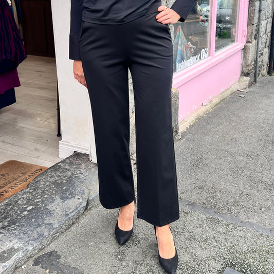 DECK Straight Leg Trousers Black