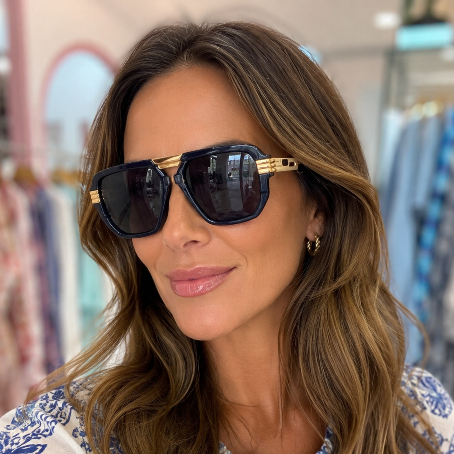 Navy & Gold Sunglasses