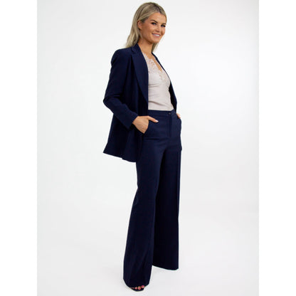 Jessica Straight Leg Tailored Trousers Navy
