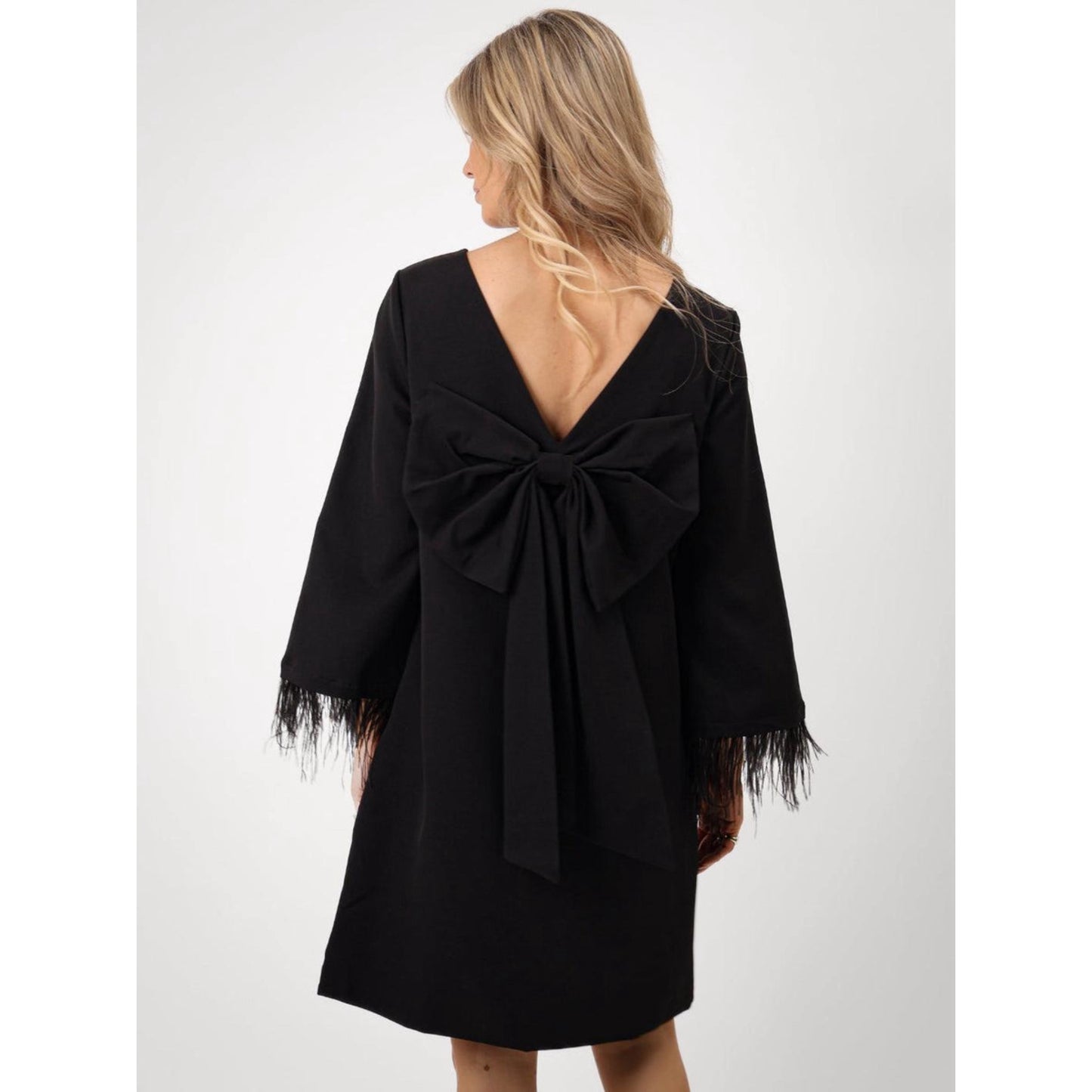 Pamela Bow Dress Black