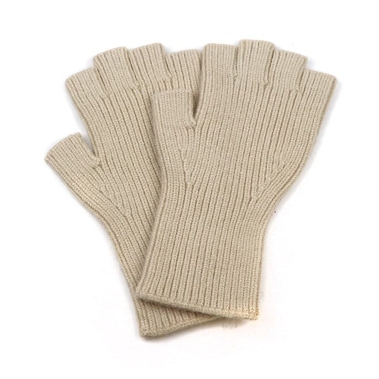 POM Oatmeal Recycled Blend Fingerless Gloves