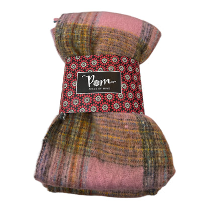 POM Check Knit Blanket Scarf (3 Colours)