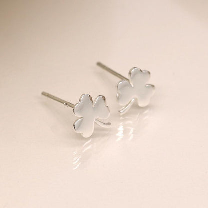 POM Sterling Silver Shamrock Earrings