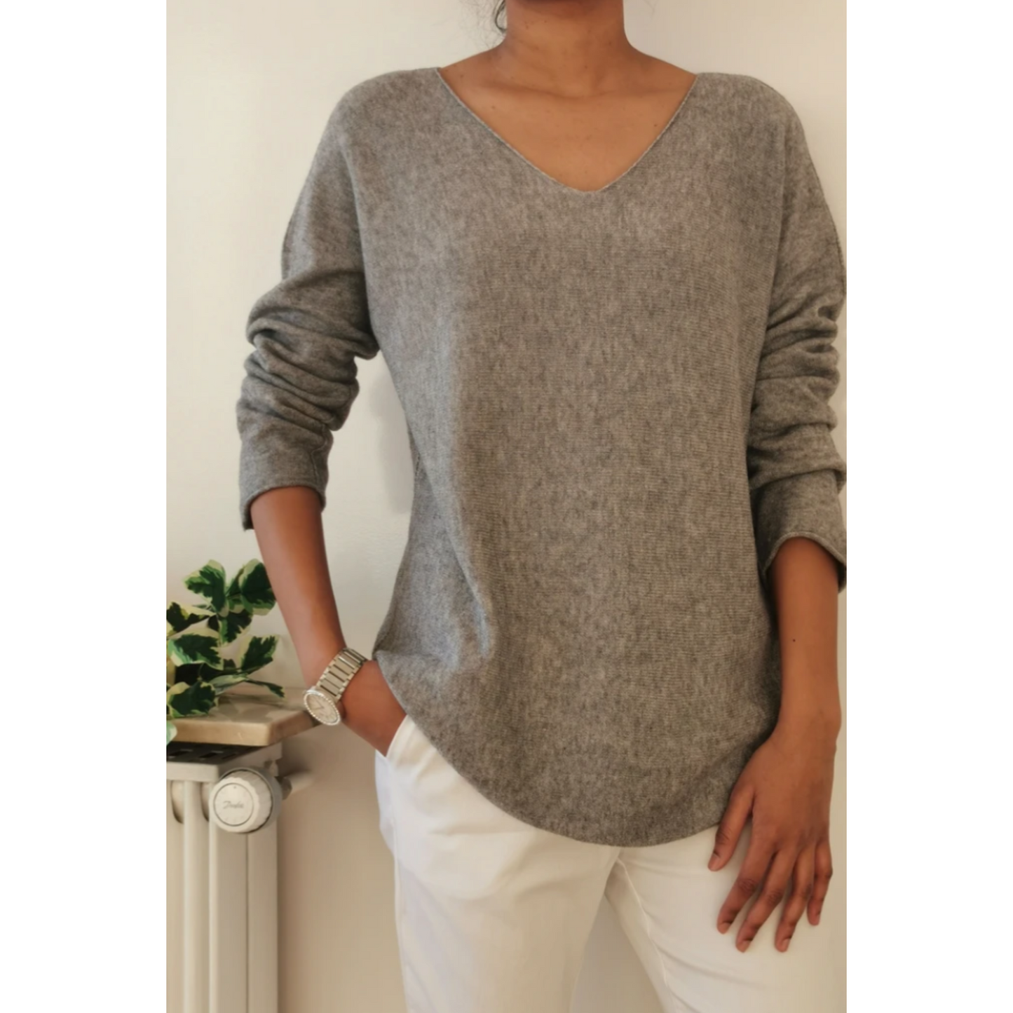 Rosa V Neck Plain Jumper (3 Colours)