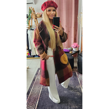 Oversized Checked Coat (2 Colours) Delivery 2 Weeks