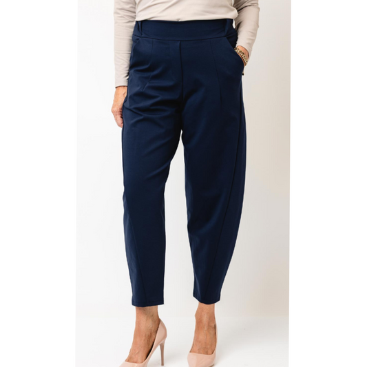 DECK Elasticated Barrel Trousers Navy (5 Colours)