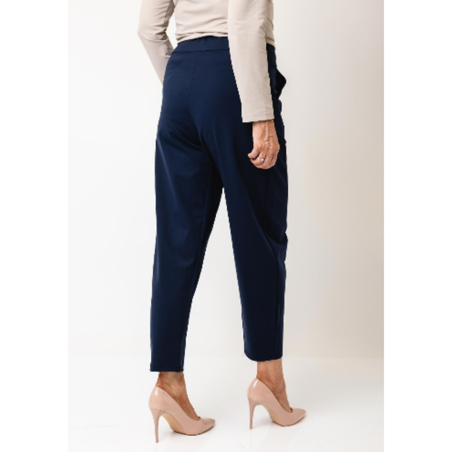 DECK Elasticated Barrel Trousers Navy (5 Colours)