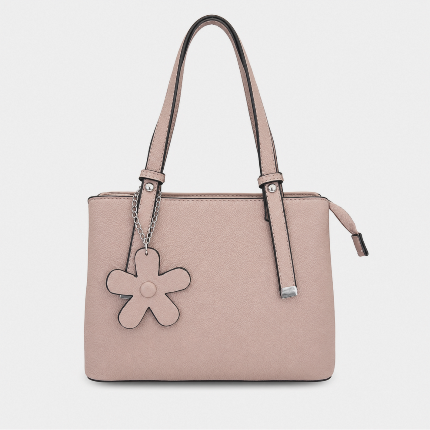 Taupe Leatherette Tote Bag/Crossbody