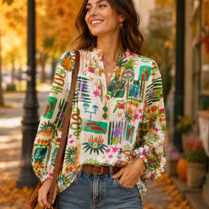 DECK Multicoloured Evil Eye Blouse