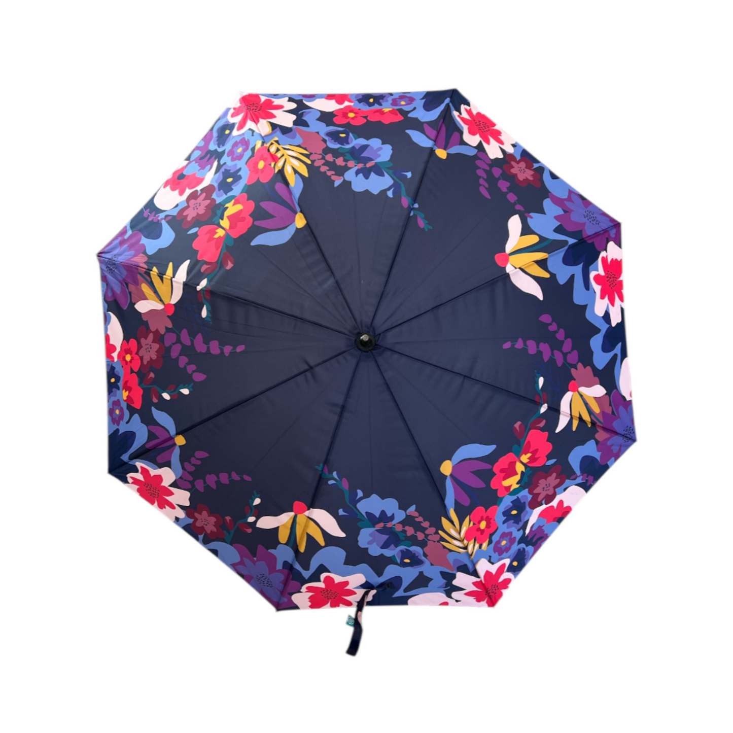 POM Floral Print Umbrella Navy