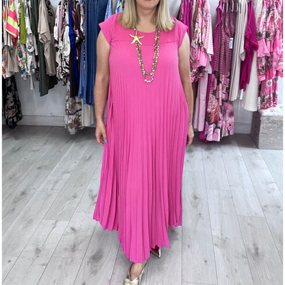 Dearbhla Long Pleated Maxi Dress Cerese