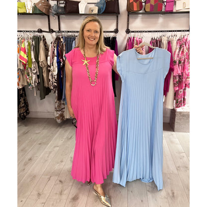 Dearbhla Long Pleated Maxi Dress Cerese