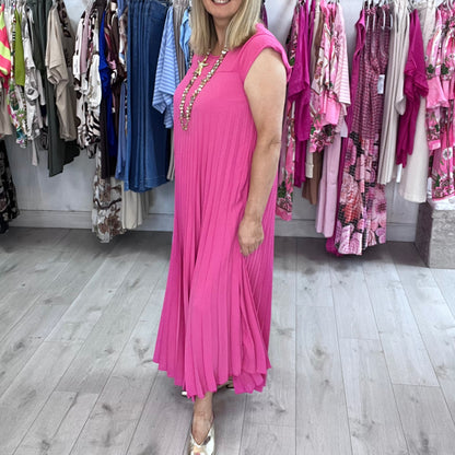 Dearbhla Long Pleated Maxi Dress Cerese
