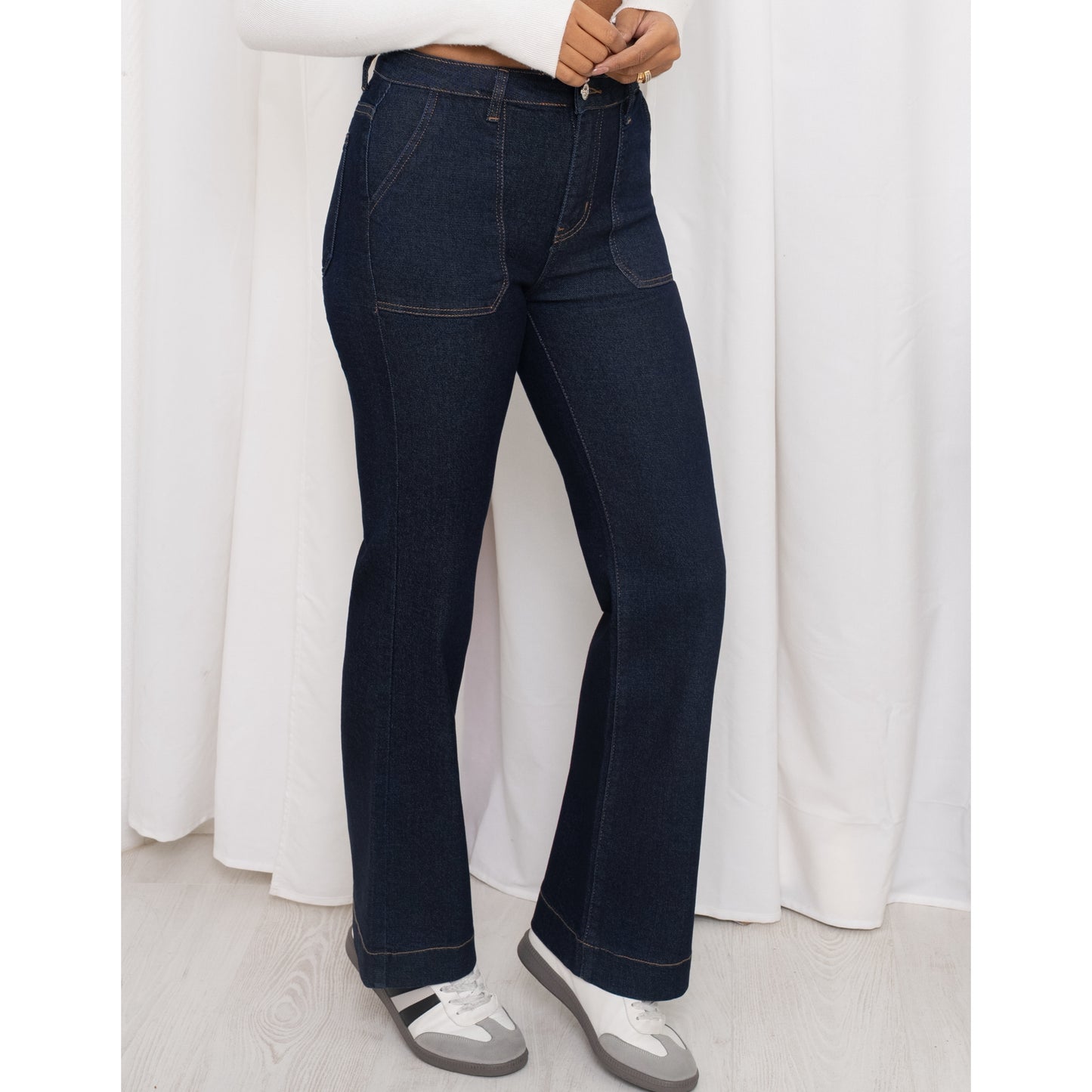 Florence Dark Denim Straight Leg Jeans