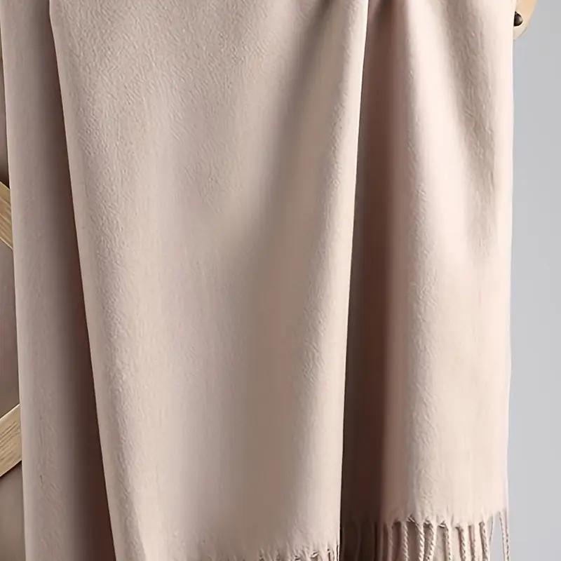 Taupe Fringed Pashmina