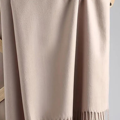 Taupe Fringed Pashmina