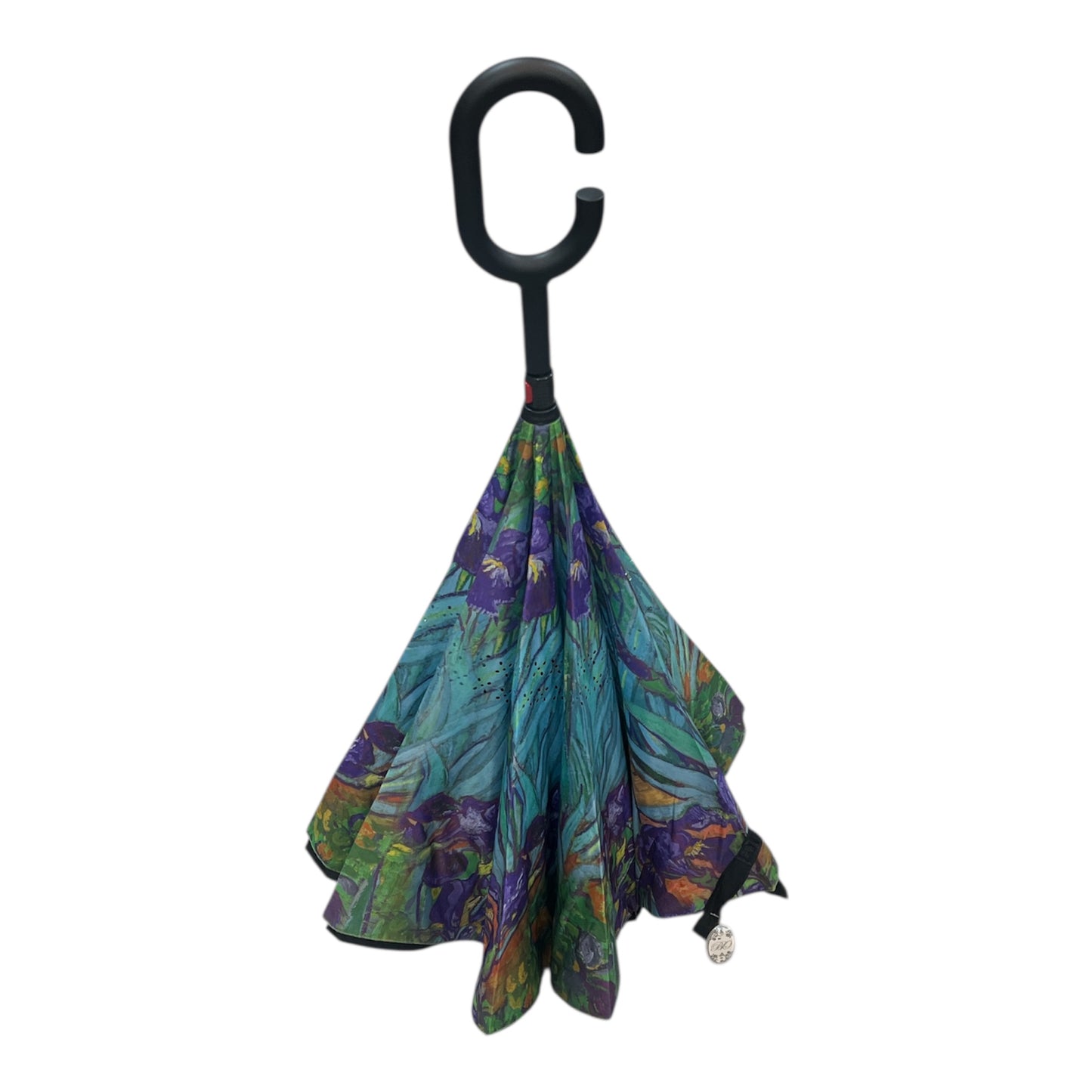 Upside Down Umbrella Purple Flowers