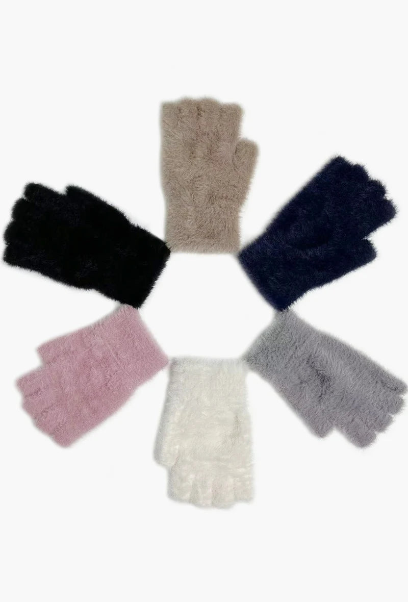 Soft Fingerless Gloves (6 Colours)