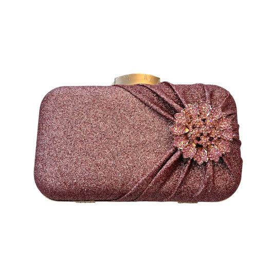 Pink Shimmer & Gold Box Clutch