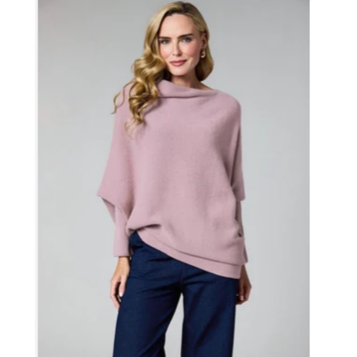 DECK Asymmetrical Knit Dusty Pink