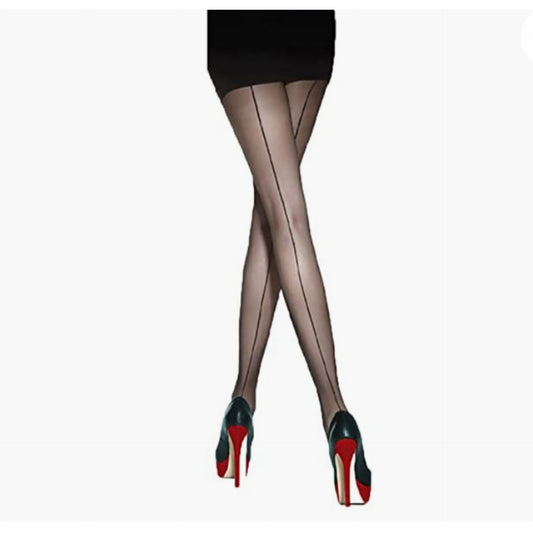 Black Back Seamed Tights