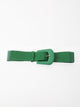 Green Elasticated Belt with Buckle